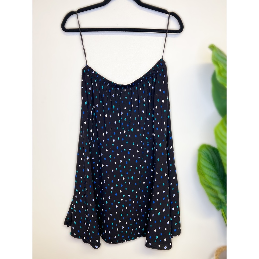16w Vintage black sway skirt diamond pattern